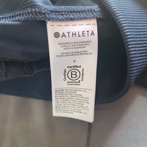 Athleta Womens Brooklyn Ankle Navy Blue Pants Womens Sz 6 Travel Hiking Athletic - Picture 4 of 8